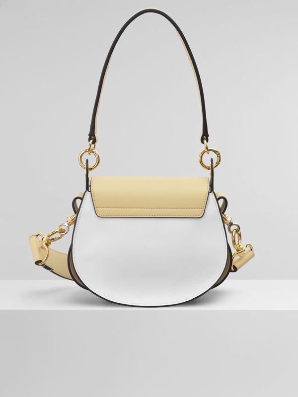 Chloé Bolsos Mujer Tess Blancas Suede Cowhide OENR54082